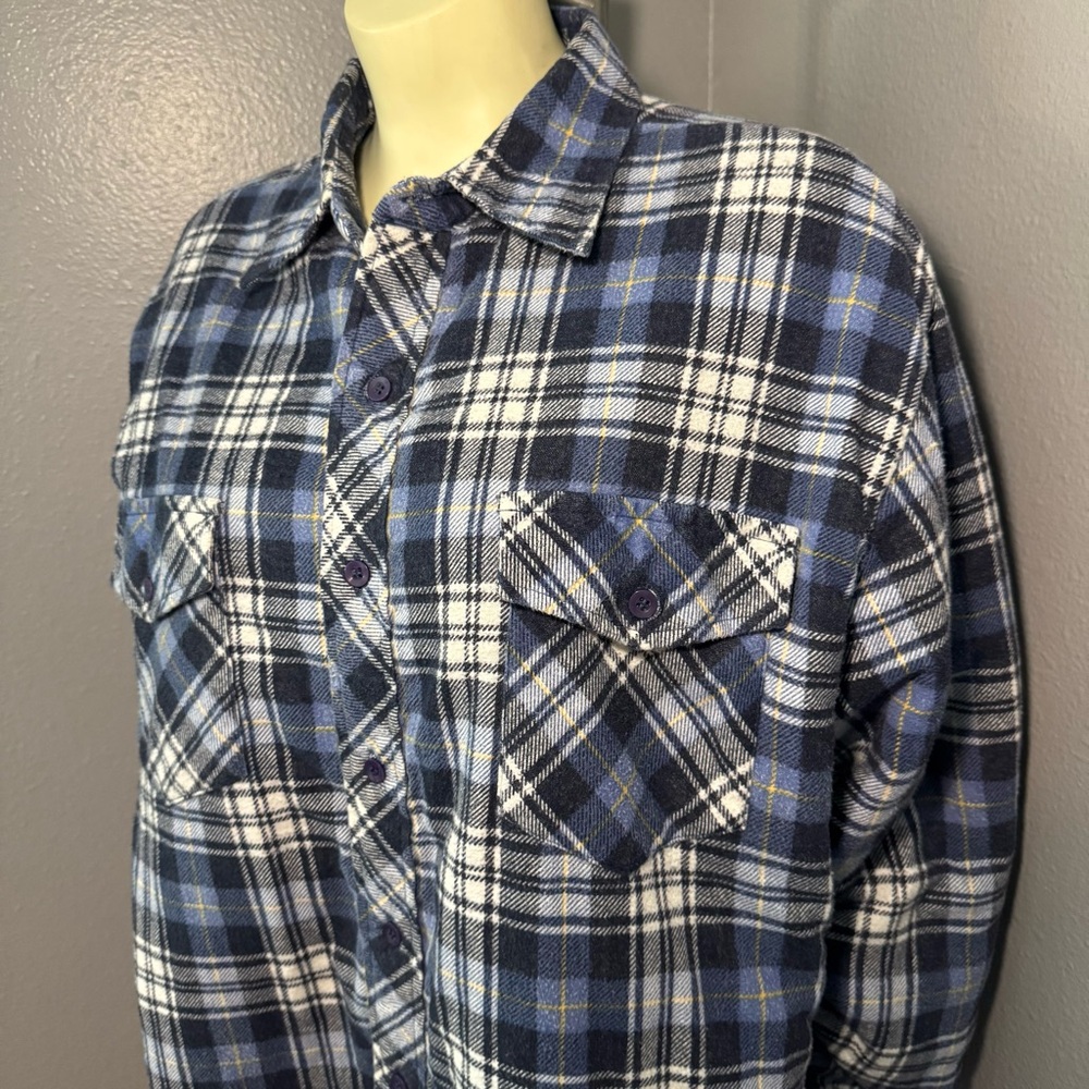 Vintage Pine Hill Flannel Shirt Blue Plaid